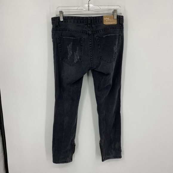 One Teaspoon Black Distressed Jeans - Picture 5 of 12